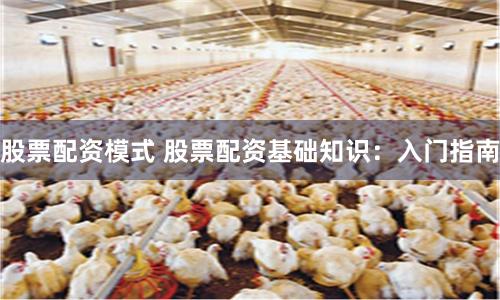 股票配资模式 股票配资基础知识：入门指南